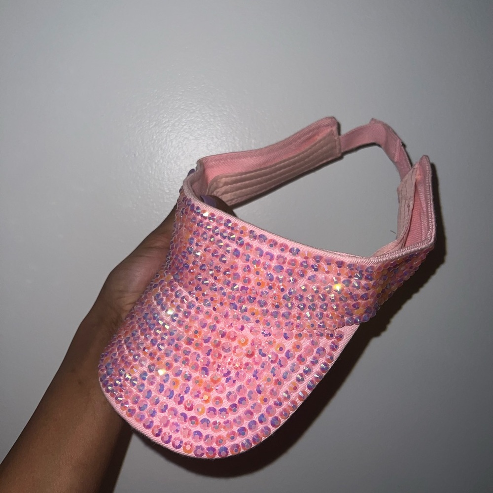 Pink Rhinestone Visor